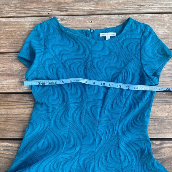 Sandra Darren women’s dark teal dress size 6 - Picture 10 of 12
